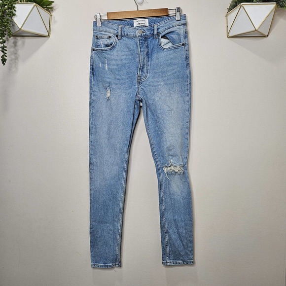Reformation Serena High Rise Skinny Jeans Size 27 Montego Wash Distressed - Picture 1 of 8